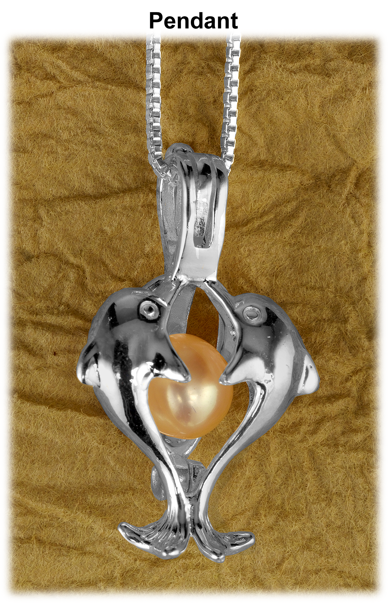 Wish Pearl Sterling Silver Necklace Gift Set - Dolphin Pendant