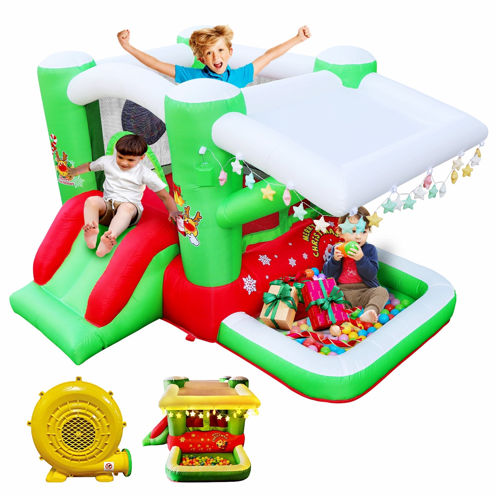 Streamdale Jolly Christmas Inflatable Bouncy Castle for Festive Fun