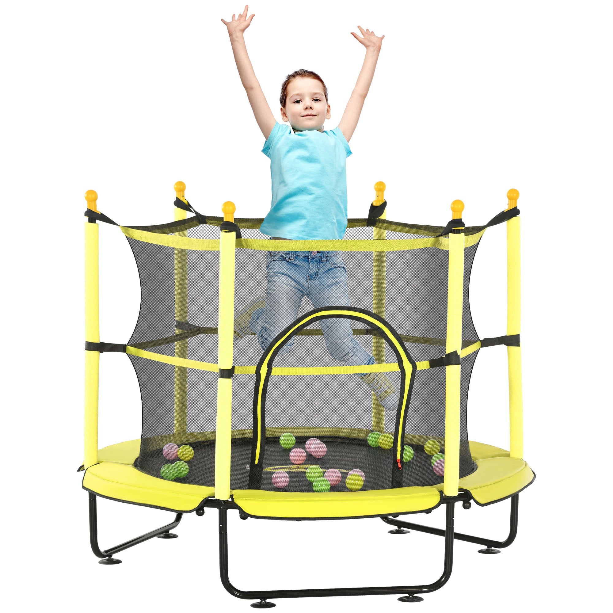 Streamdale Safe Kids Trampoline with Enclosure and Ball Pit for Active Play