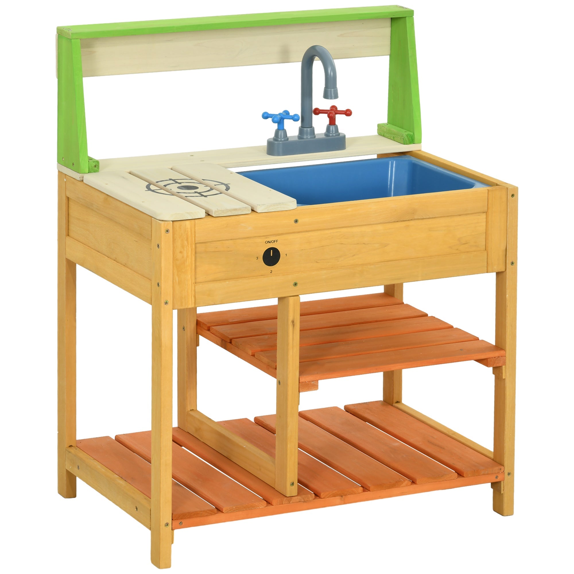 Streamdale Mud Kitchen Outdoor Kitchen Playset for Kids Wooden with Realistic Play Kitchen Toys