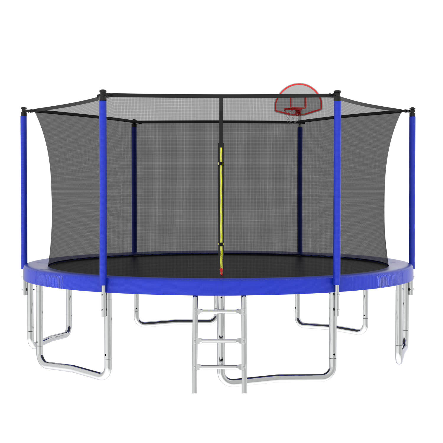 Streamdale 14FT Kids Trampoline with Safety Net, Basketball Backboard, and Ladder