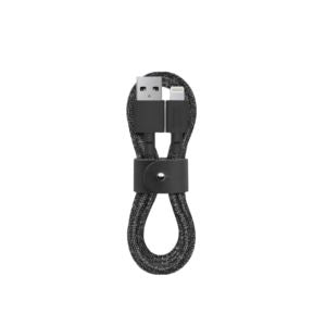 Native Union BELT-L-CS-BLK-2-NP 4ft Belt Cable USB-A to Apple Lightning Cosmos