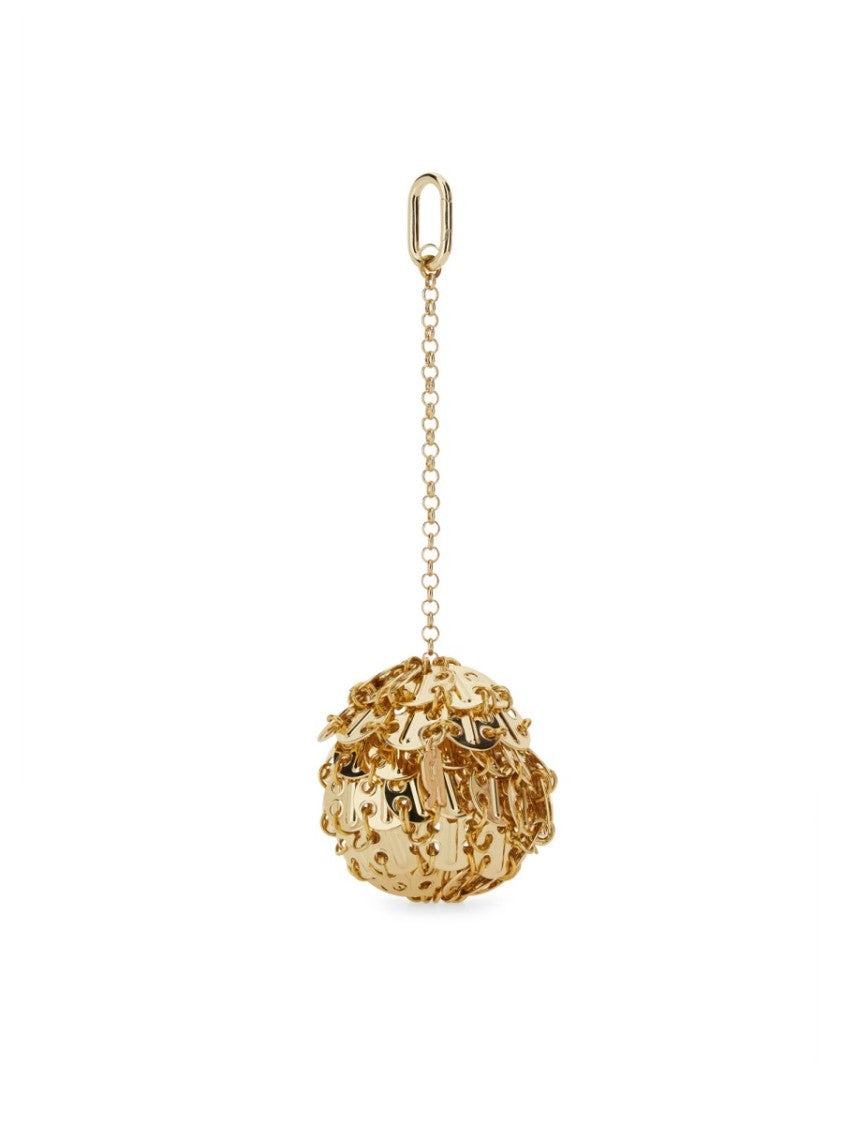 Intricately Designed Brass Keychain Charm