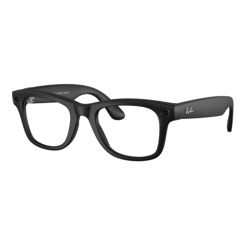 Ray-Ban Meta Wayfarer Smart Glasses Matte Black/Clear-Graphite Green Transitions, Size 50 frame