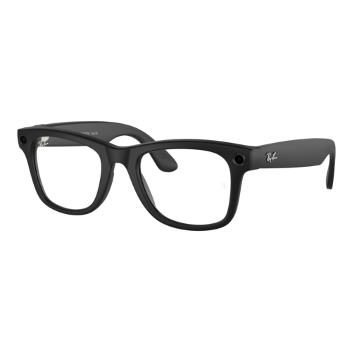 Ray-Ban Meta Wayfarer Smart Glasses Matte Black/Clear-Graphite Green Transitions, Size 53 frame