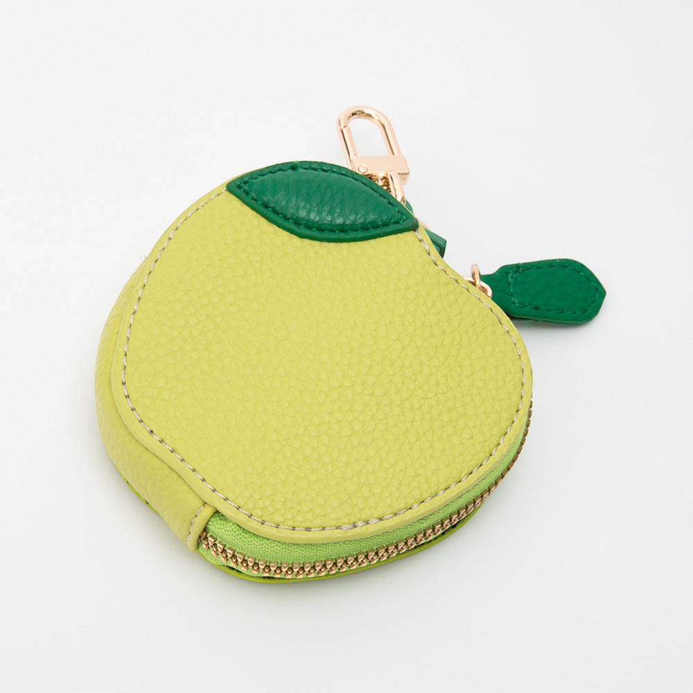 Faux Leather Apple Keychain / Bag Charm / Coin Purse