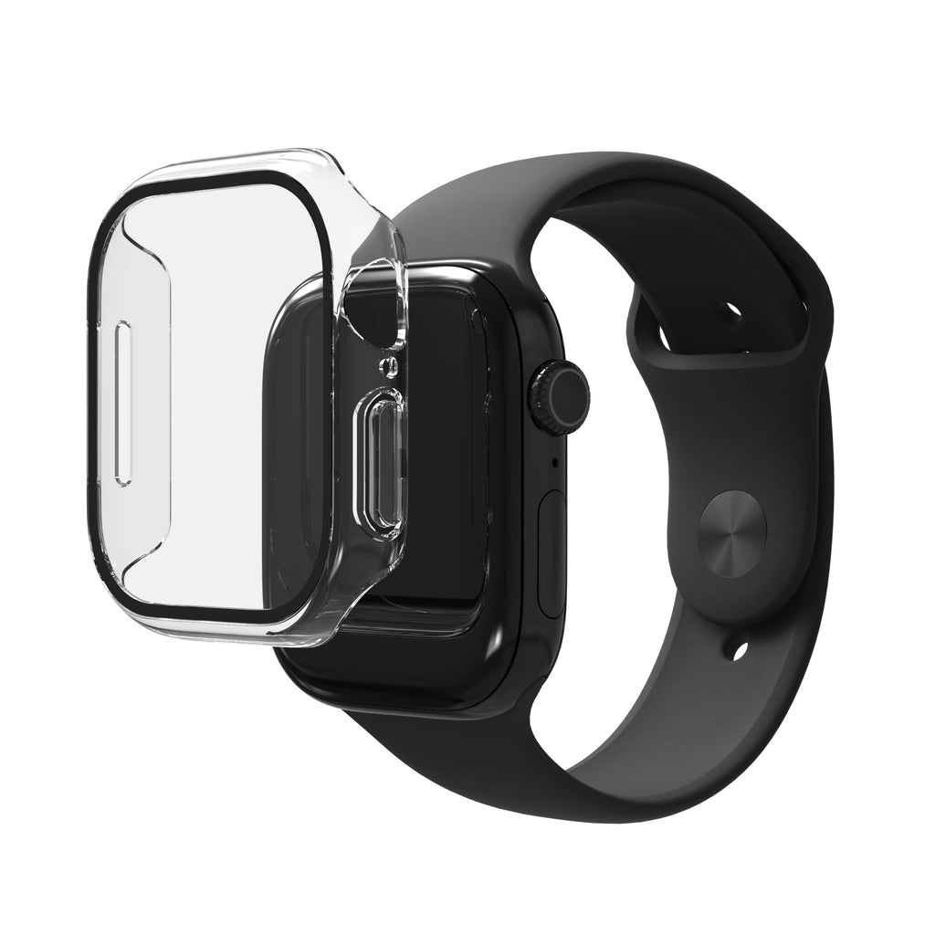 ZAGG - InvisibleShield Glass Elite 360 Integrated Bumper + Screen Protection for Apple Watch Series 11/10 Small - Clear