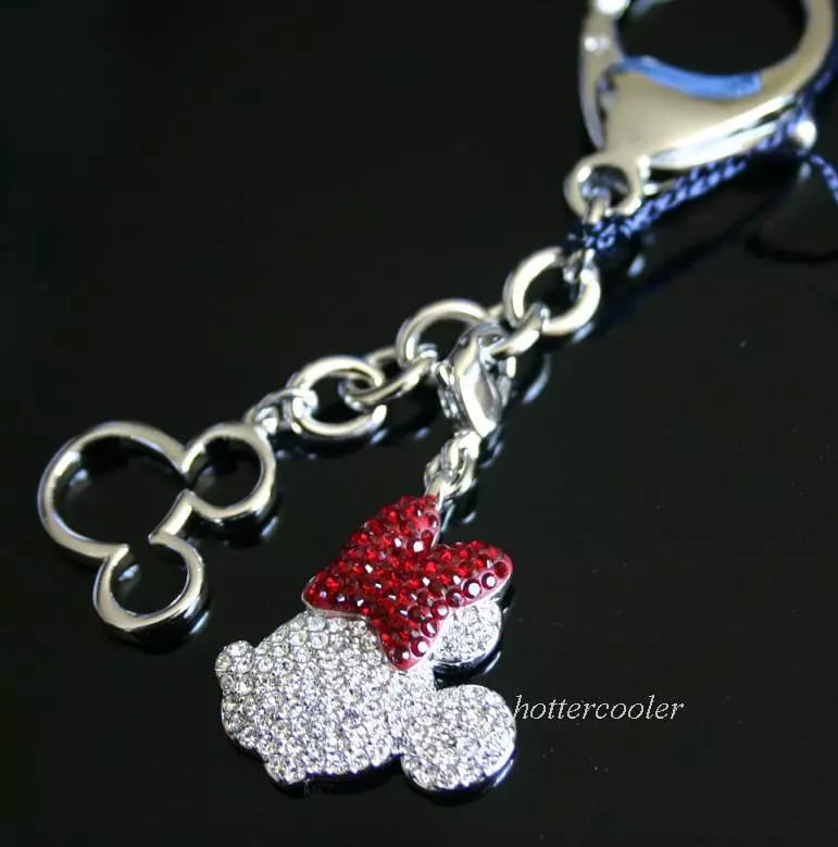Swarovski Crystal Disney Minnie Key Ring Charm