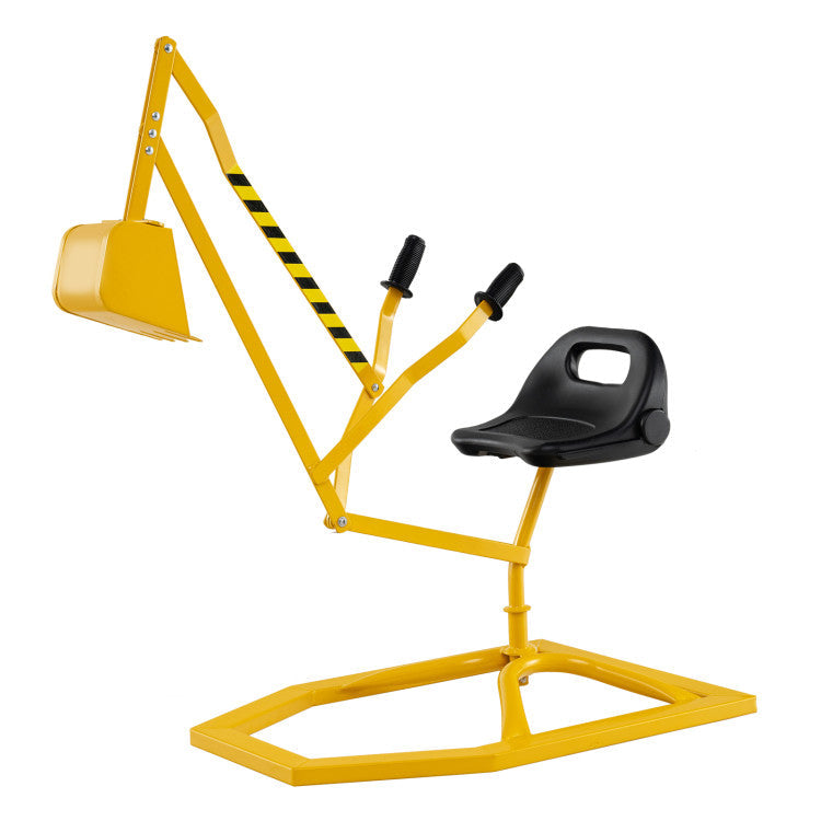Sandbox Toy Digger with 2-Handed Controls and Flexible Shovel for Kids