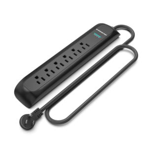Monster-Essentials-5002 Monster Power Strip/Surge Protector 6 Ft - Black