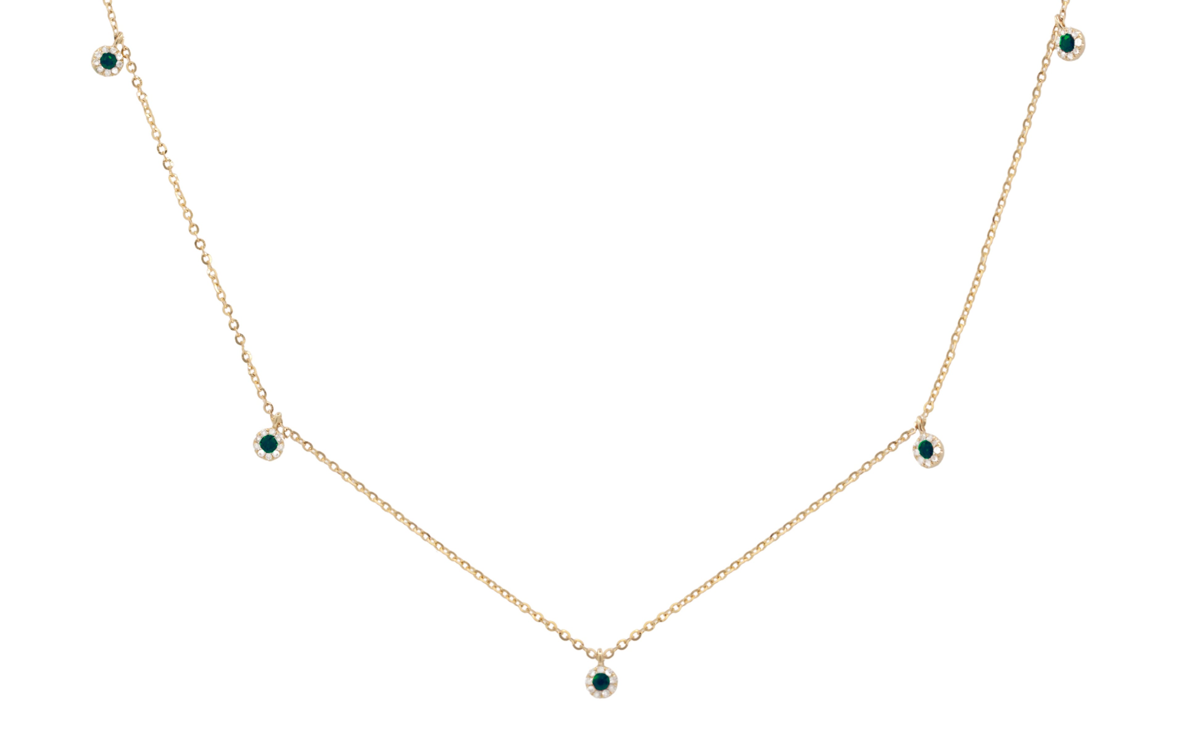 18K Yellow Gold Diamond Necklace