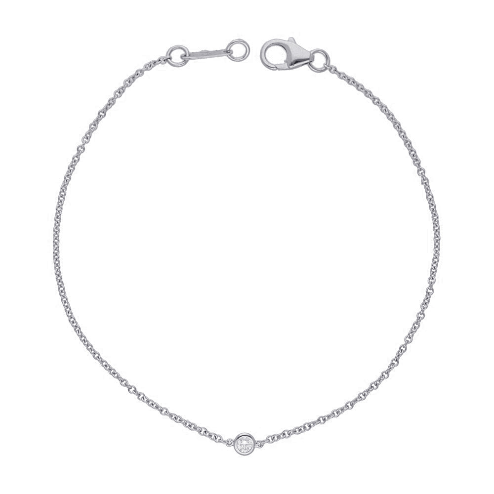 14K White Gold 0.20cts. Diamond Bracelet