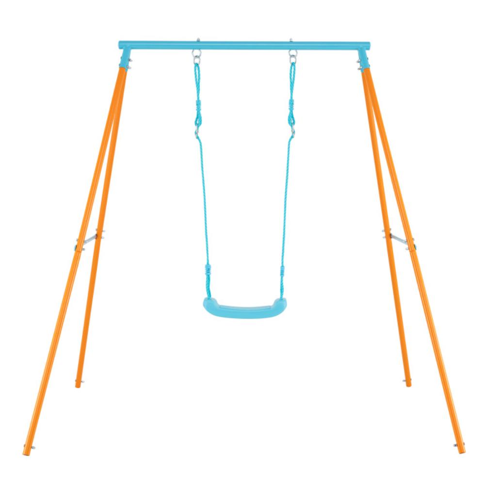 Hivvago Outdoor Heavy Duty Metal Toddler Swing Set with Stand