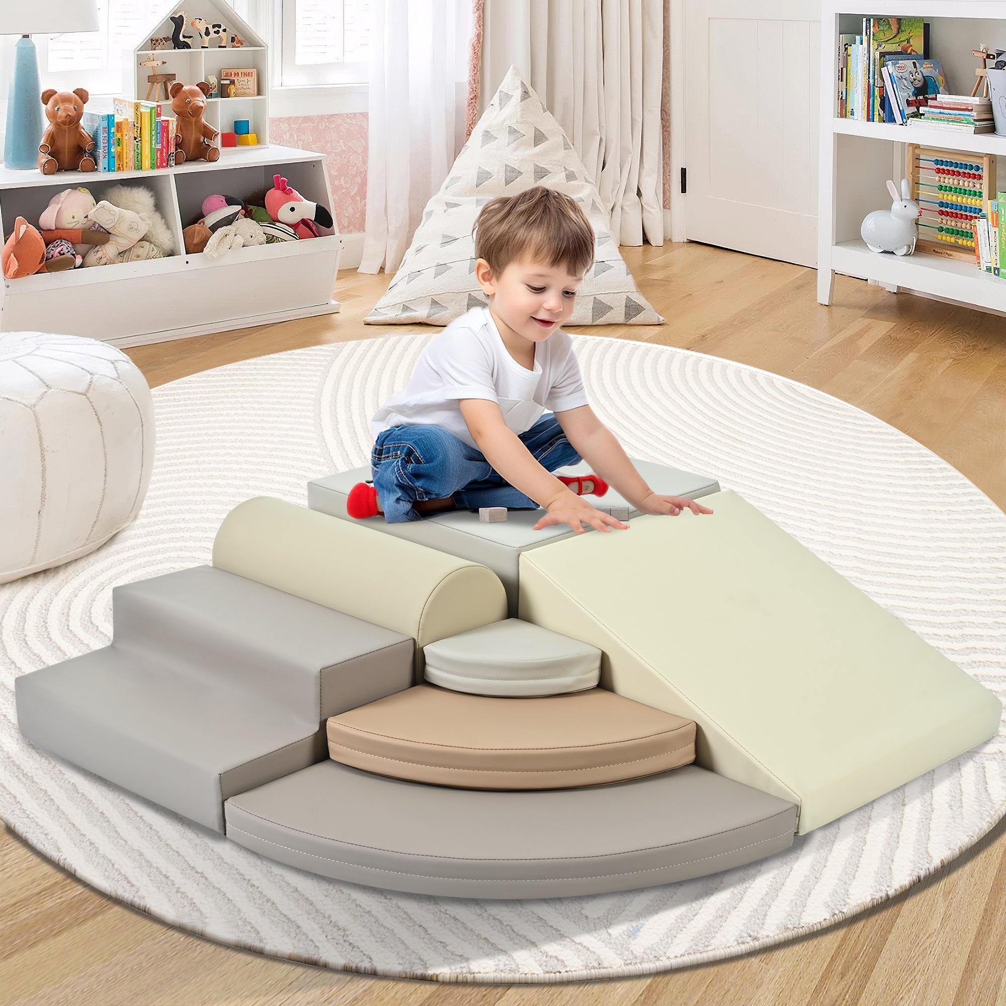 Streamdale 7-Piece Soft Foam Climbing Blocks for Toddlers