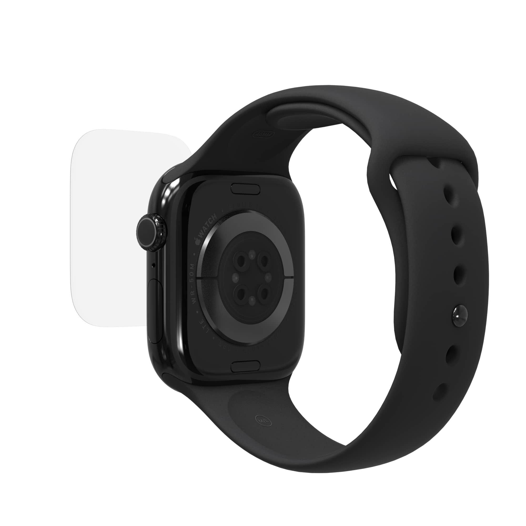 ZAGG - InvisibleShield Ultra Eco Edge-to-edge Plant-Based Screen Protector for Apple Watch Series 11/10 Large - Clear