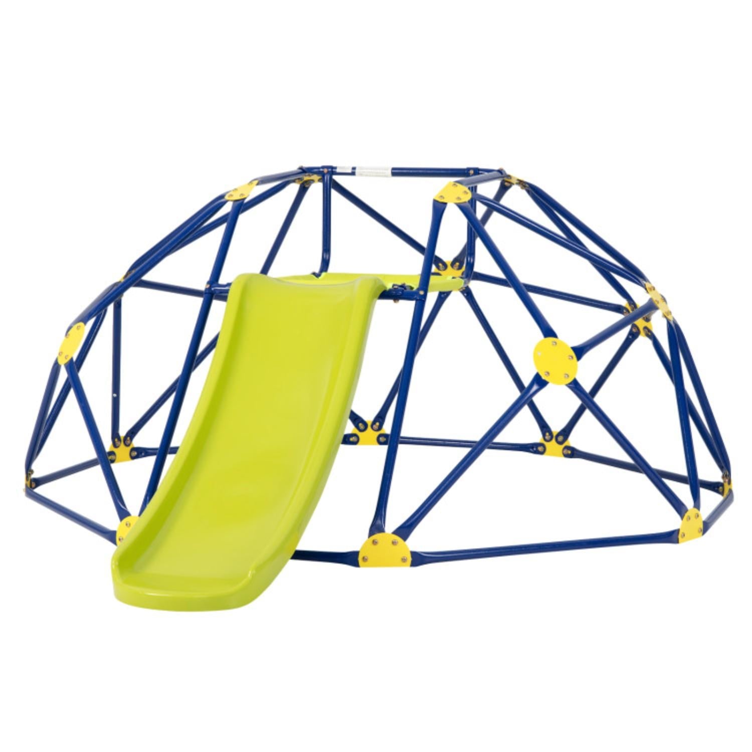 Kids Climbing Dome with Slide and Fabric Cushion for Garden Yard-Green