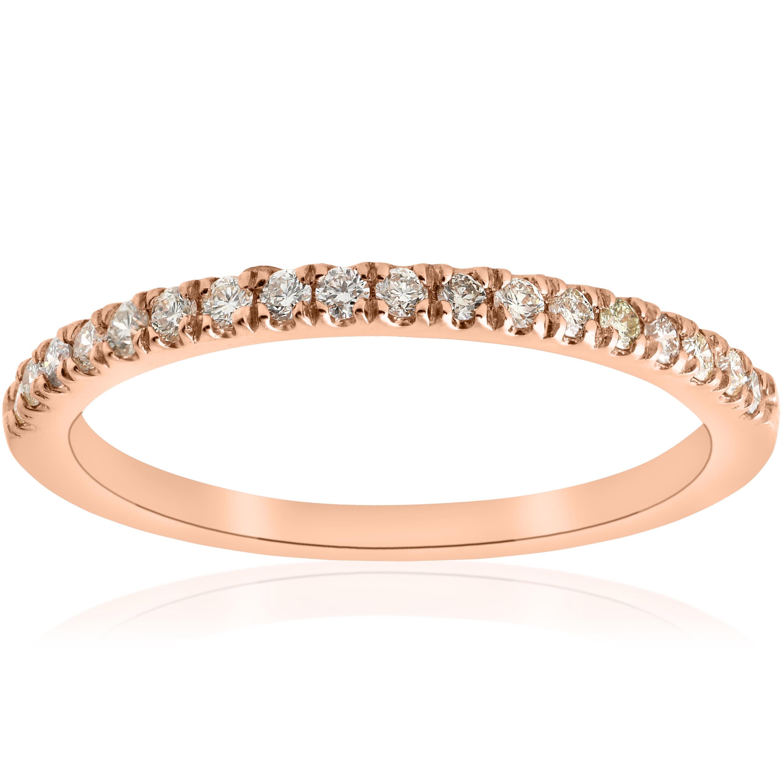 1/4ct Diamond Wedding Ring 10k Rose Gold