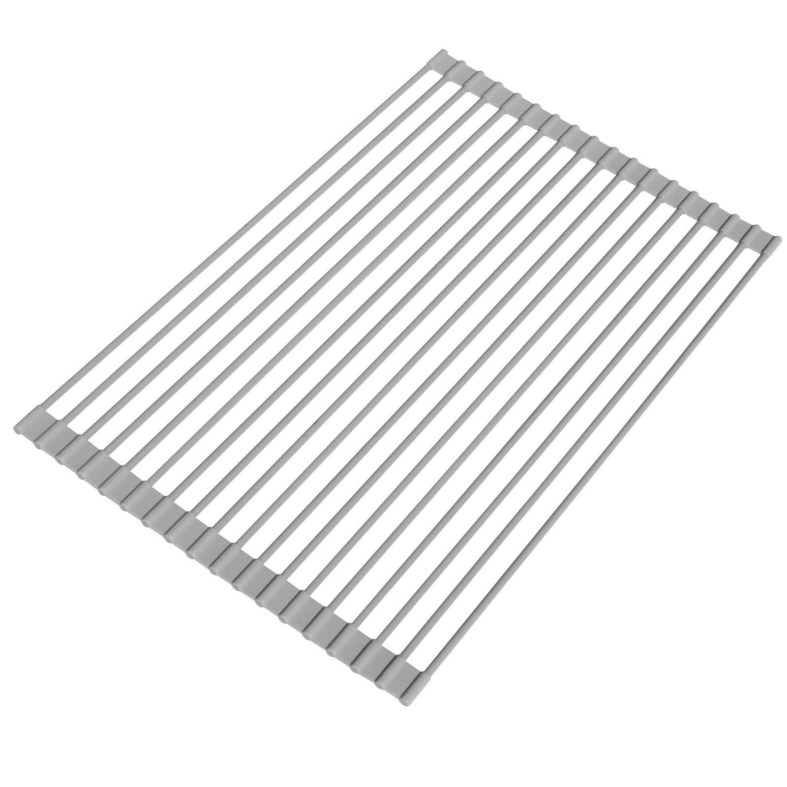 Better Houseware Over the Sink Roll Up Drying Rack, Silicone and Stainless Steel