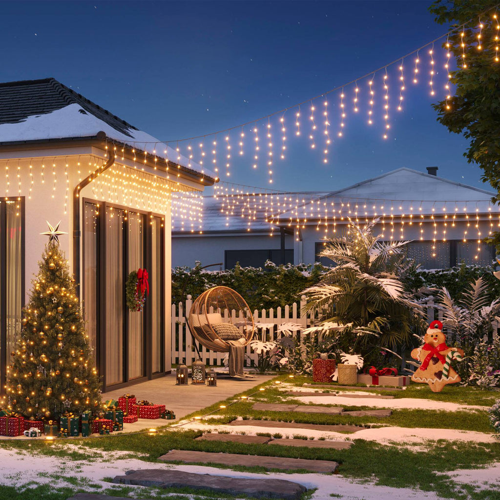 Govee - RGBIC 32.8ft Icicle Lights - Multi