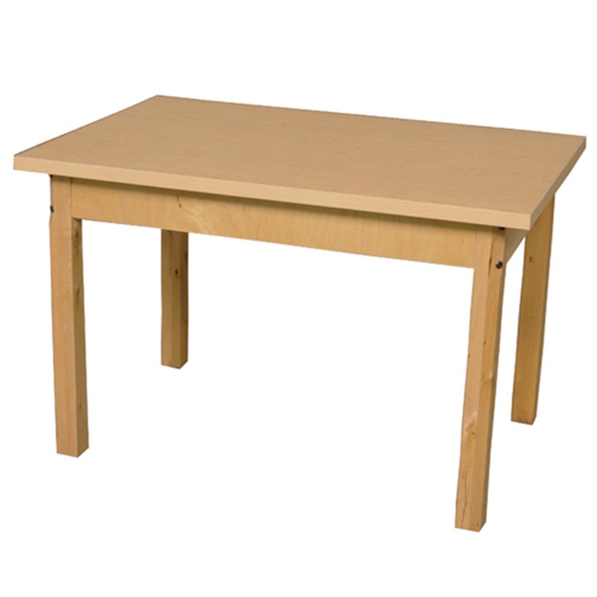 Wood Designs  Mobile Rectangle High Pressure Laminate Table With Hardwood Legs- 29 in.