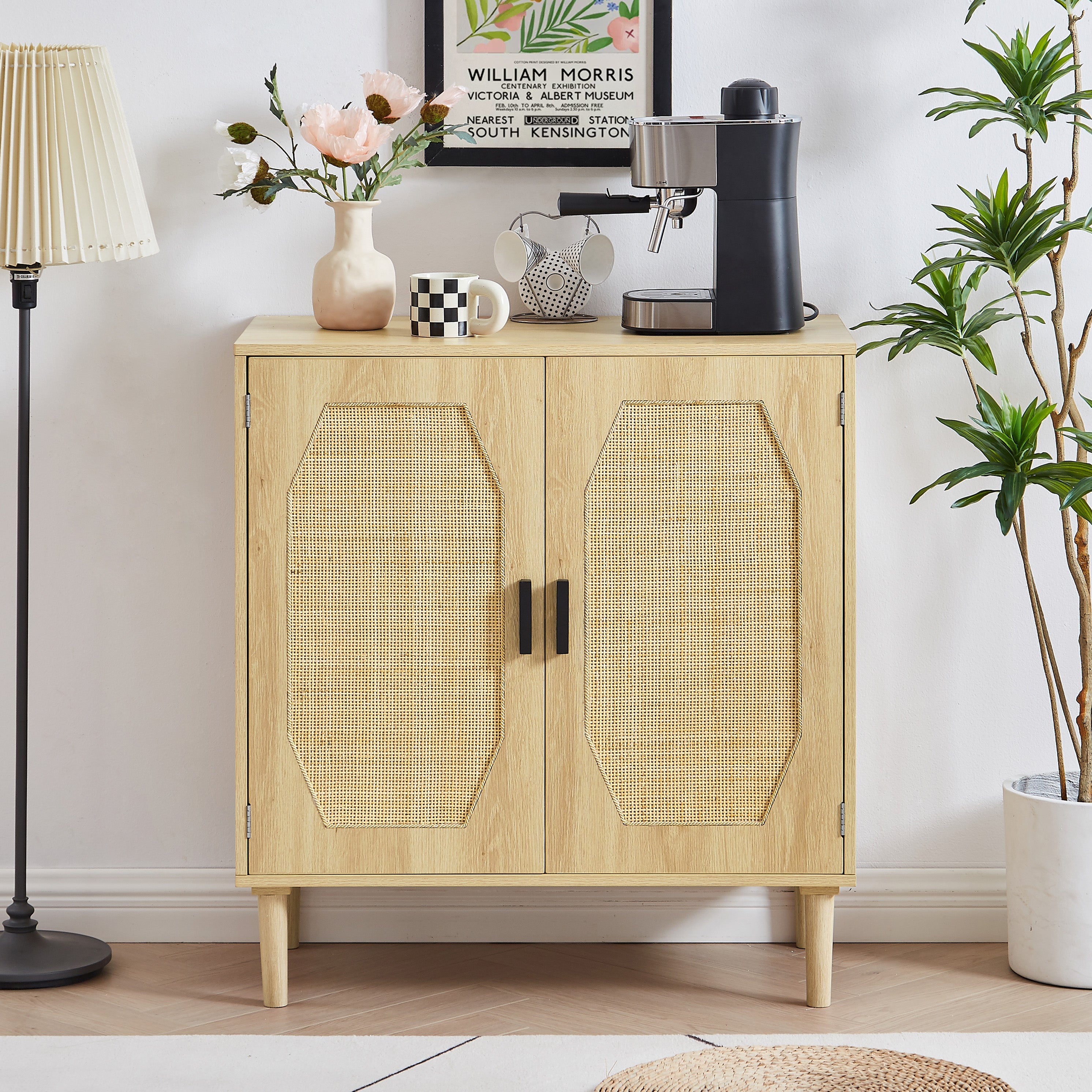 Streamdale Rattan Decor Kitchen Storage Cabinets & Buffets
