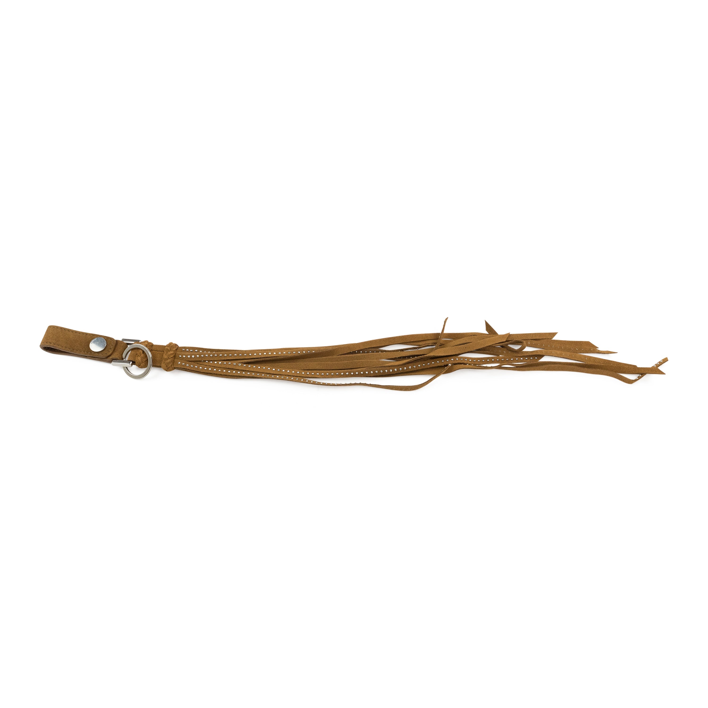 BROWN STD SUEDE LONG TASSEL KEYCHAIN
