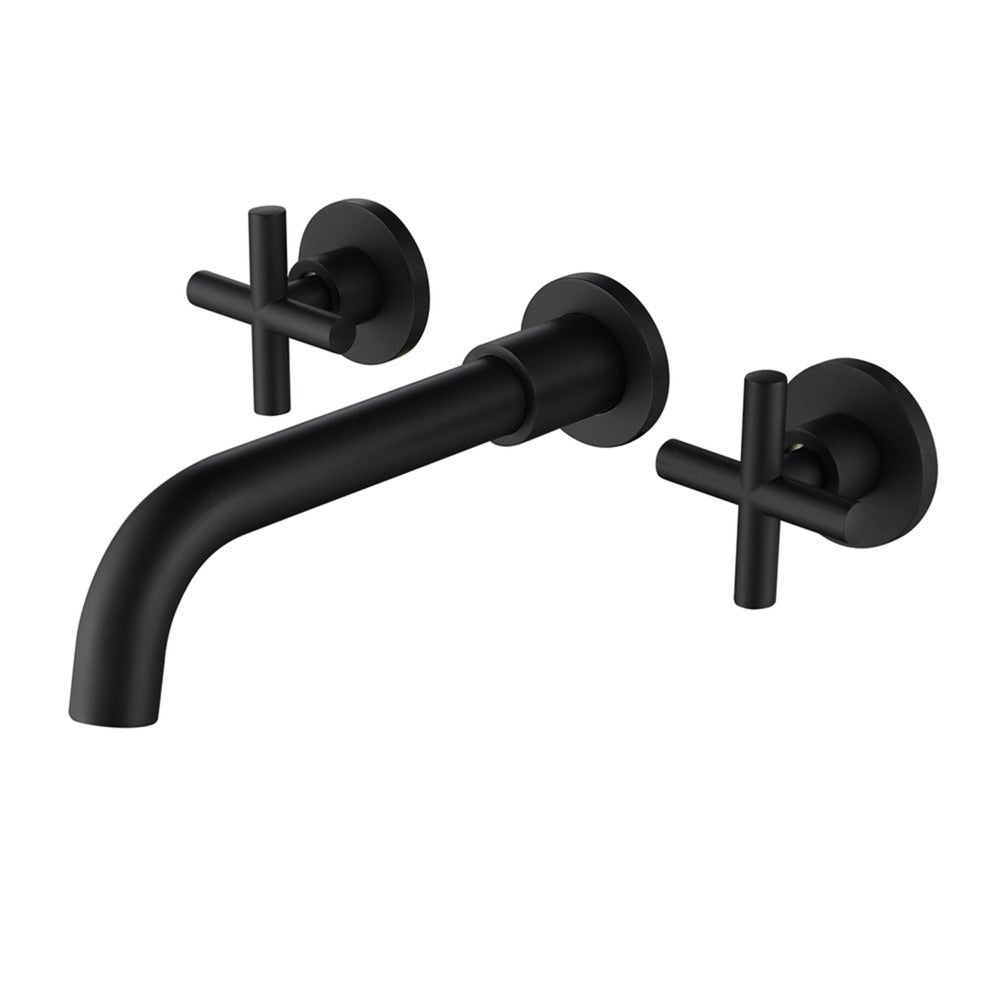 Hivvago Bathroom Faucet Wall Mounted Bathroom Sink Faucet - Black