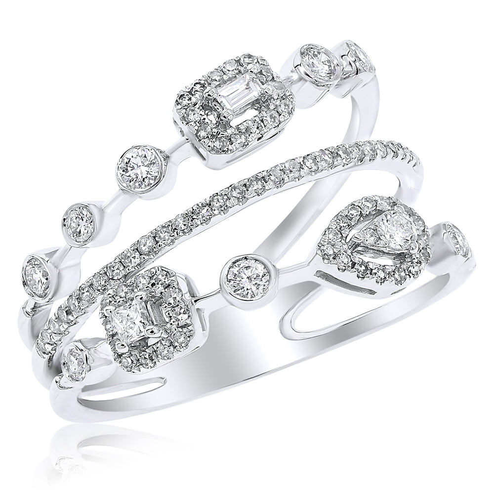 14K White Gold 0.41ct Diamond Ring