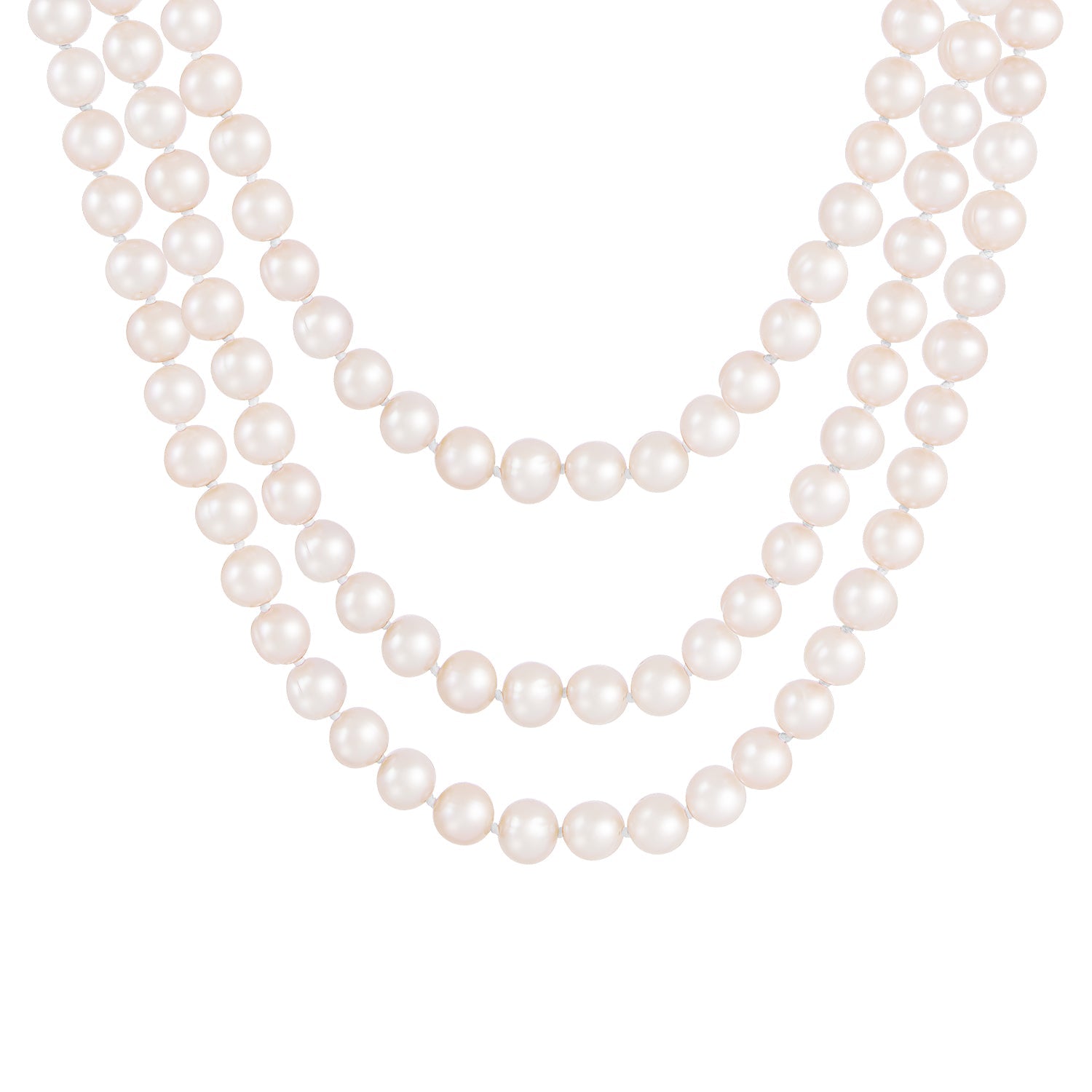 Endless Black 100" Freshwater Pearl Necklace