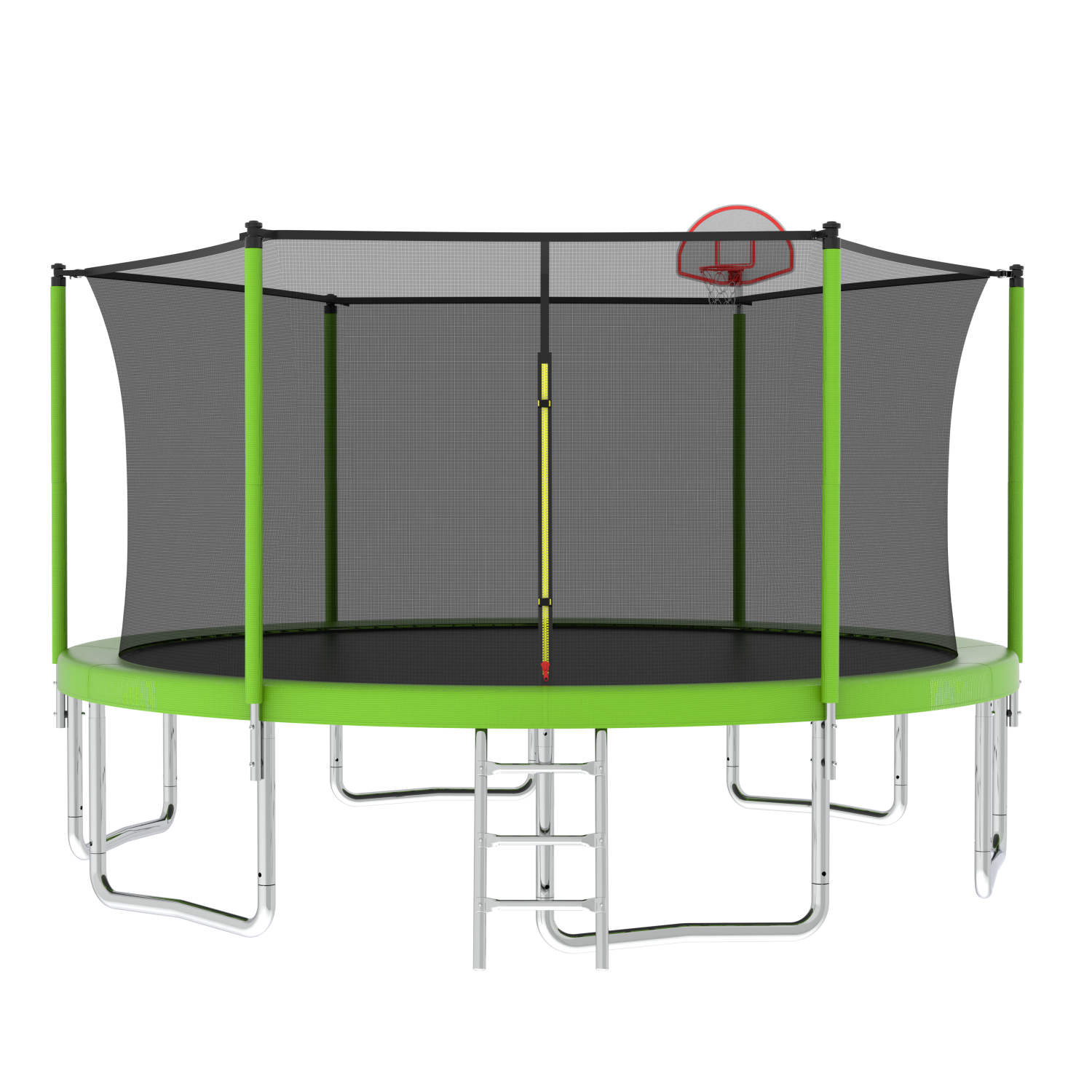 Streamdale 14FT Kids Trampoline with Safety Net, Basketball Hoop, and Accessories
