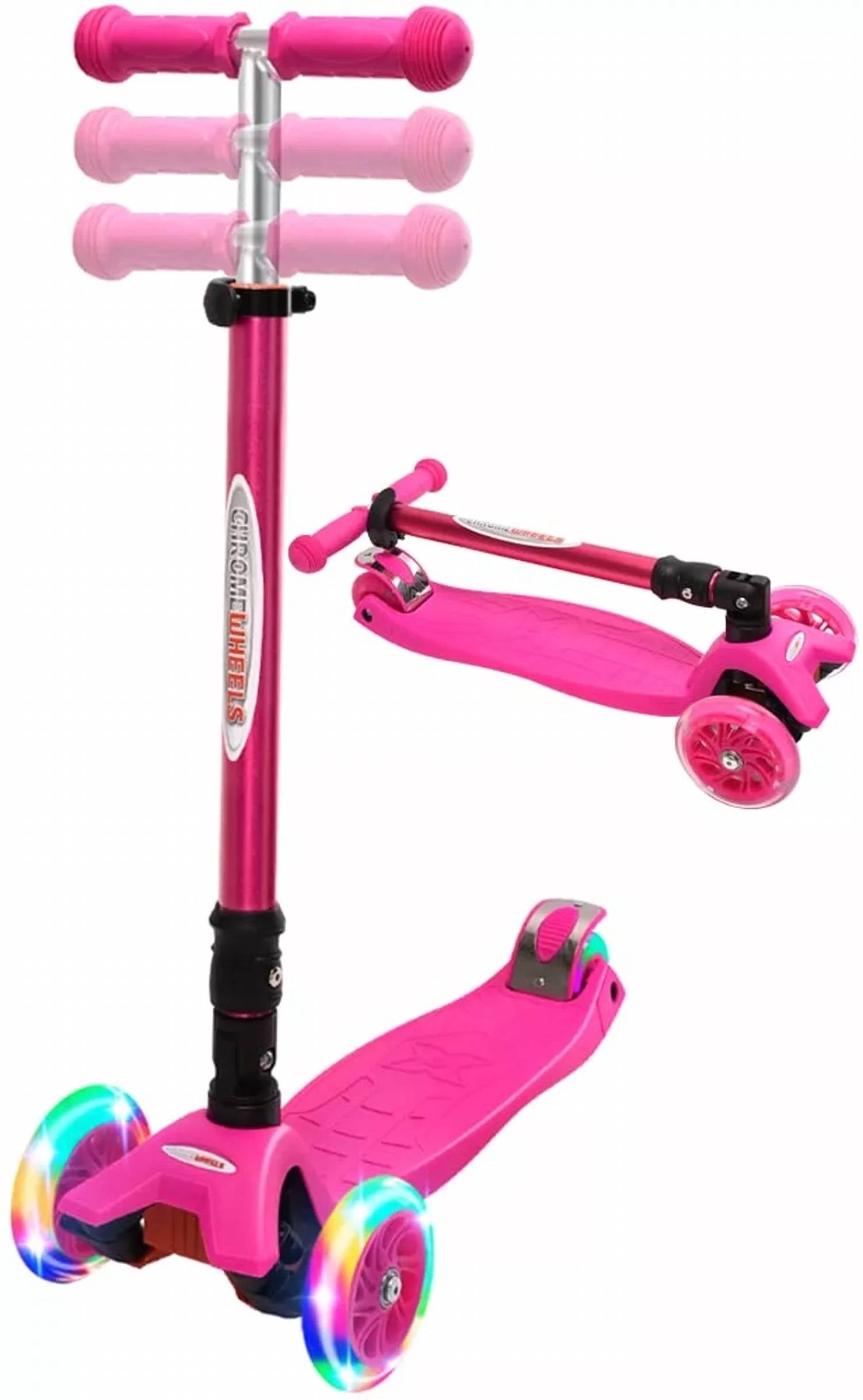 Mega Glidekick Scooter With Led Lights In Pink