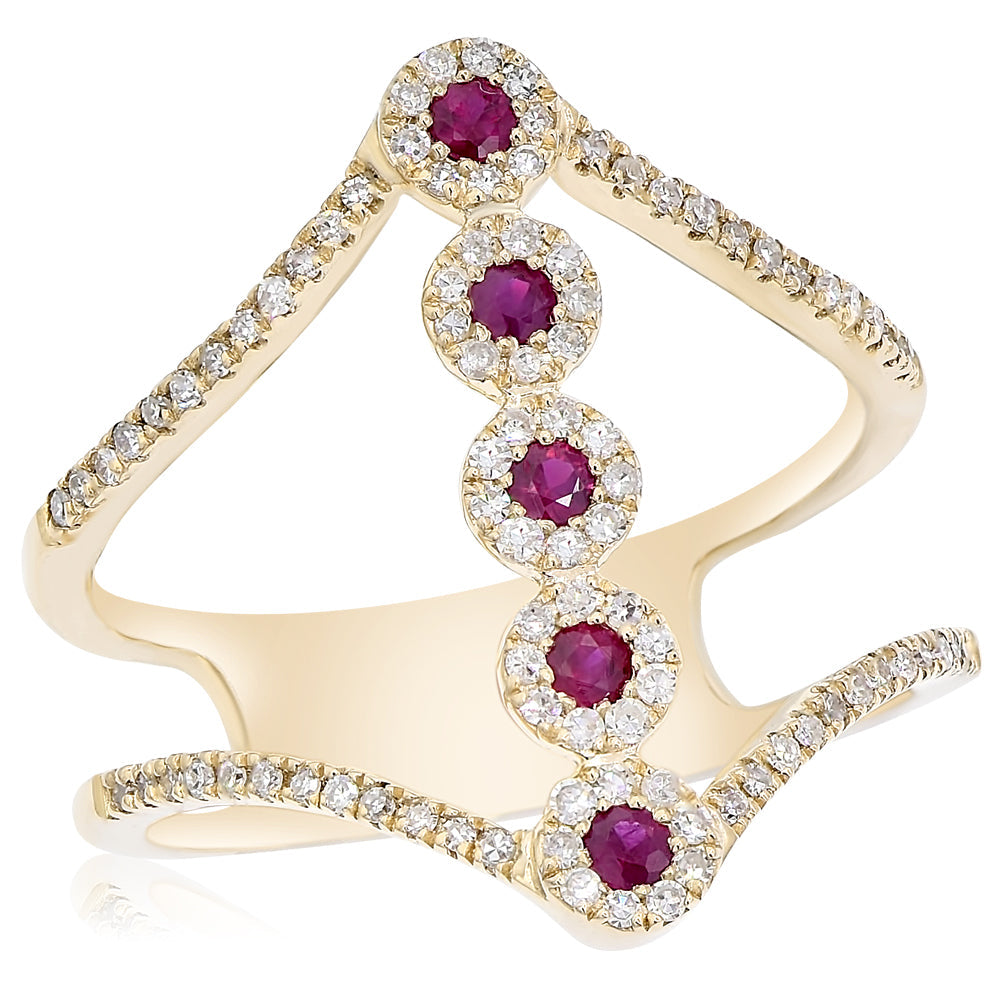 14K Yellow Gold 0.30cts Diamond Ring