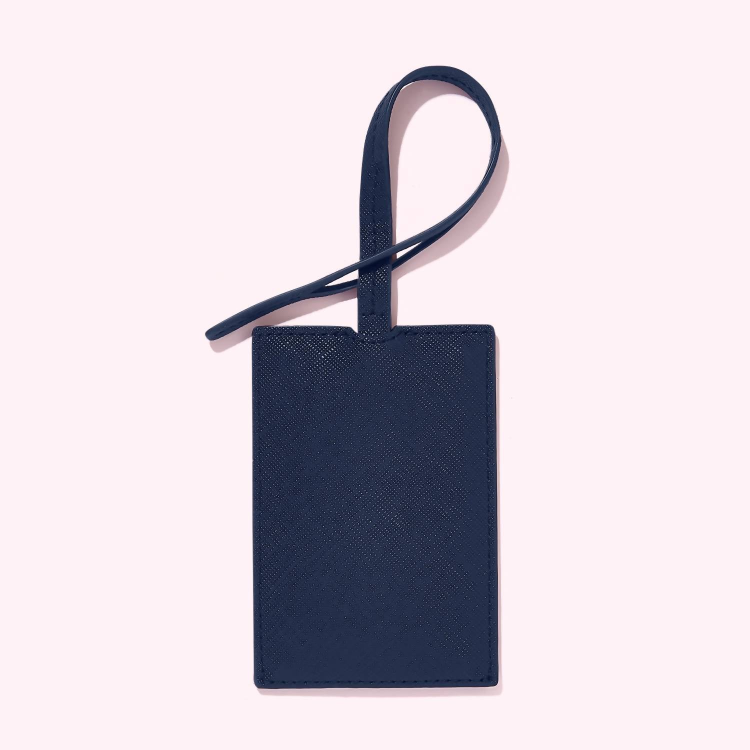 Textured Luggage Tag In Sapphire