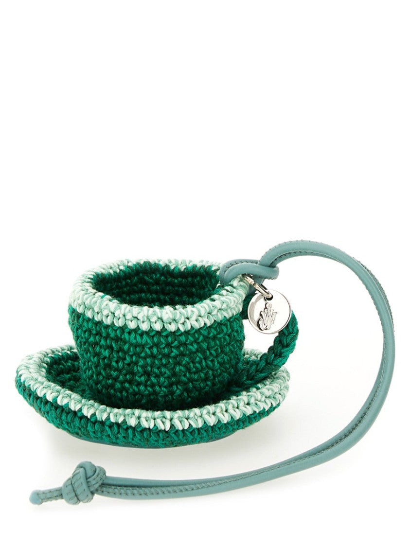 Teacup Charm With Intricate Crochet Detailing