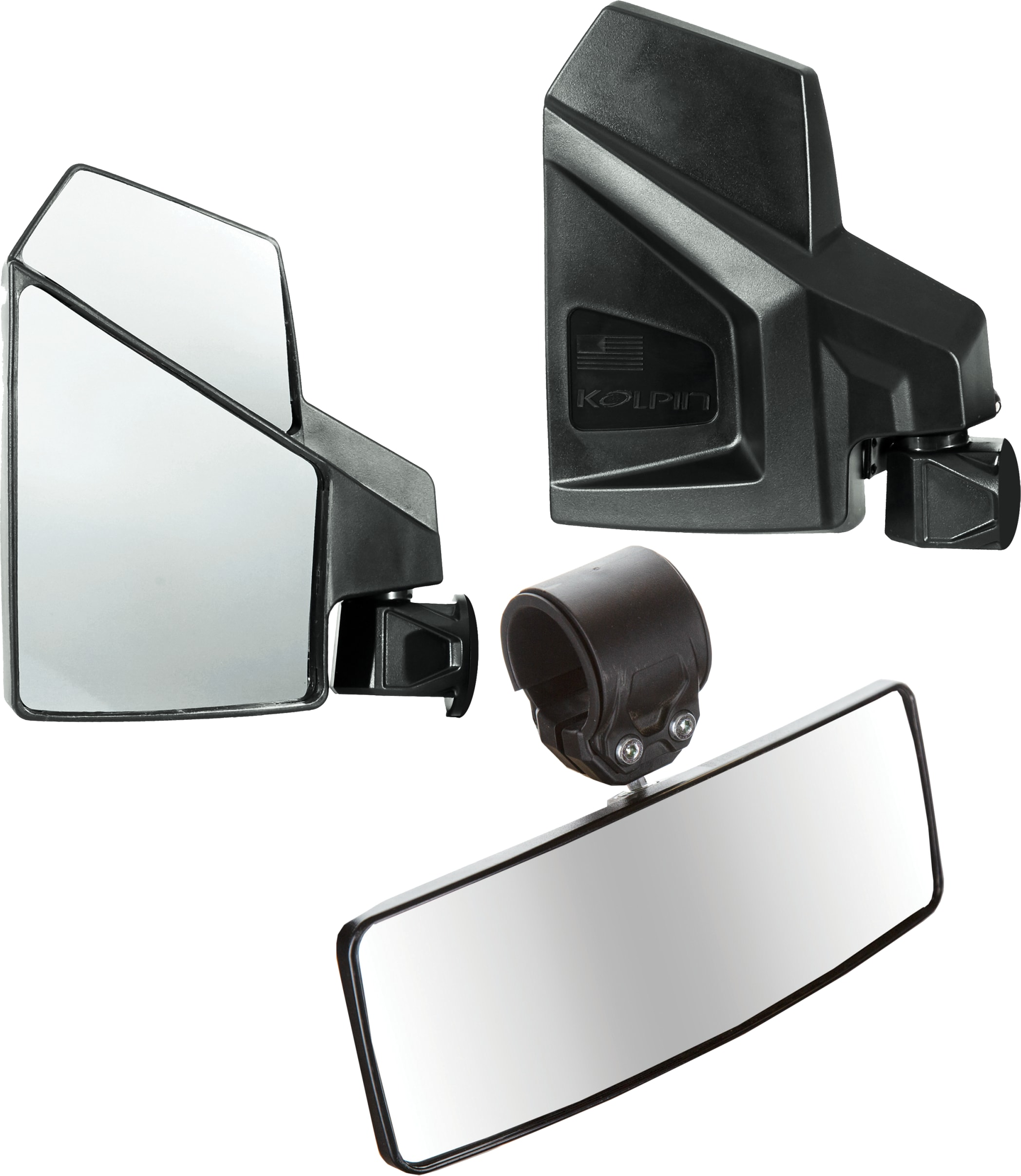 Kolpin Universal UTV Side and Rearview Mirror Combo Kit