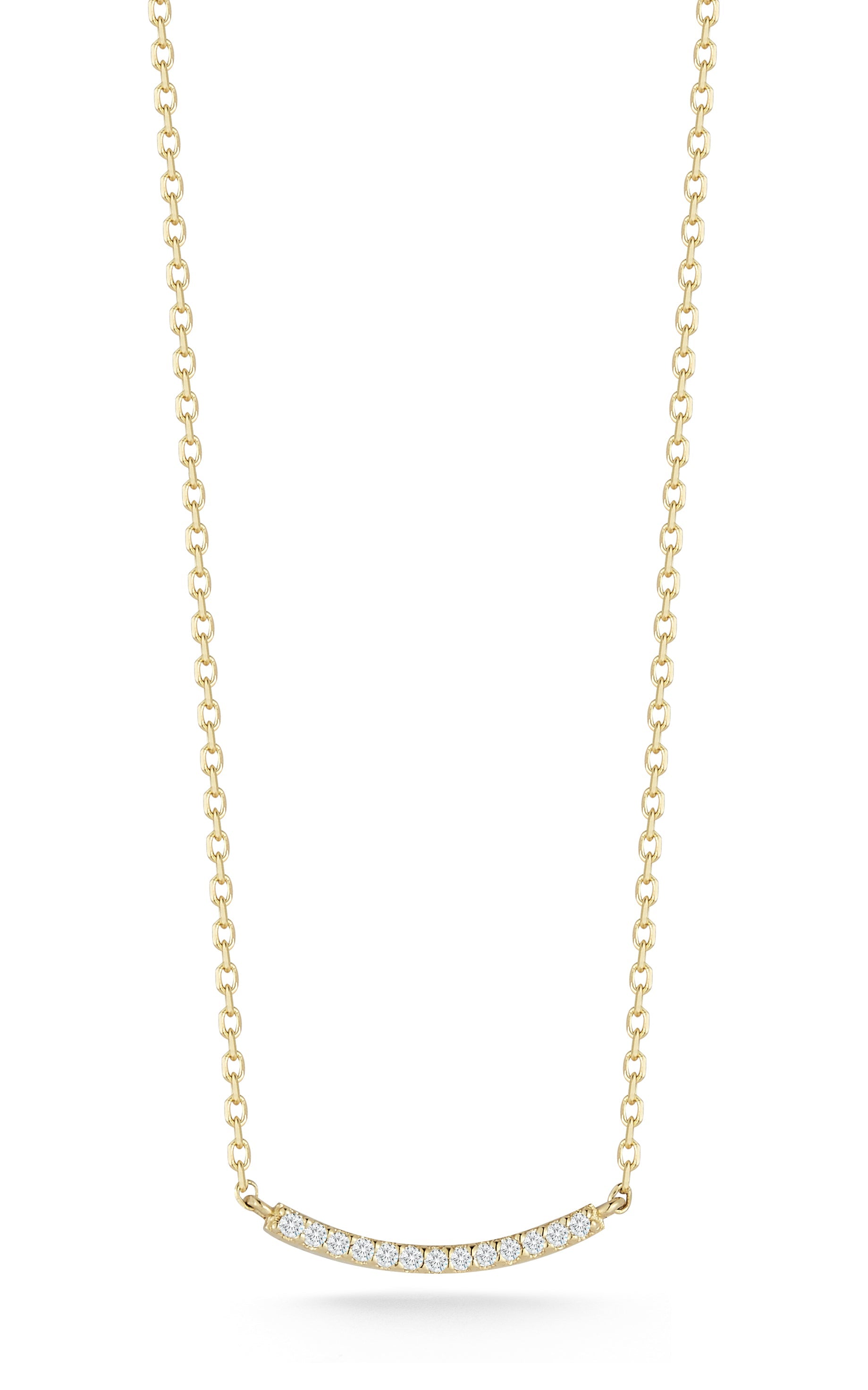 14K Gold & Diamond Bar Necklace