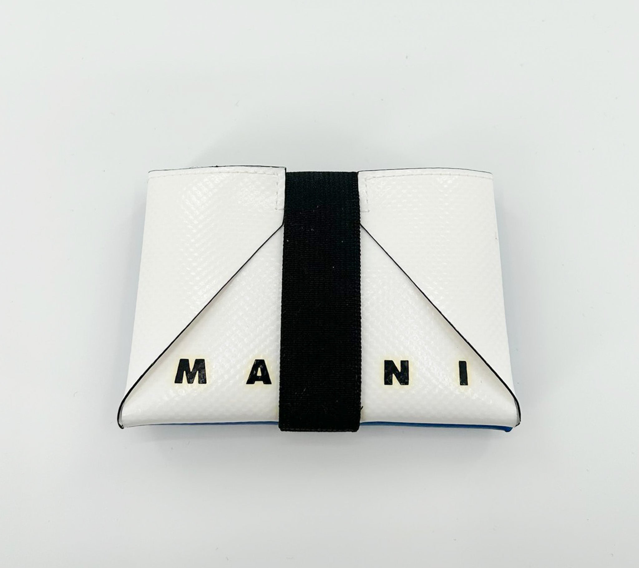 Marni Polyester Document Holder - White/Navy