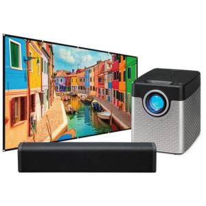 iLive KIT335BDL 720p Projector with Screen and Bluetooth Soundbar
