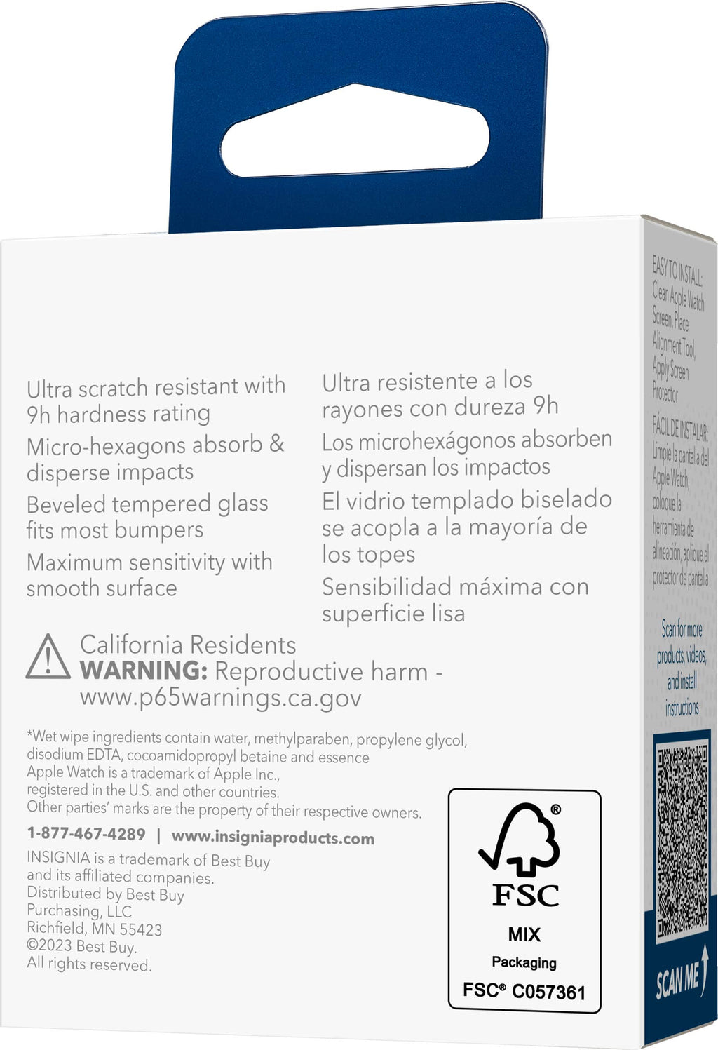 Insignia™ - Tempered Glass Screen Protectors for Apple Watch Ultra 49mm (2-Pack) - Clear