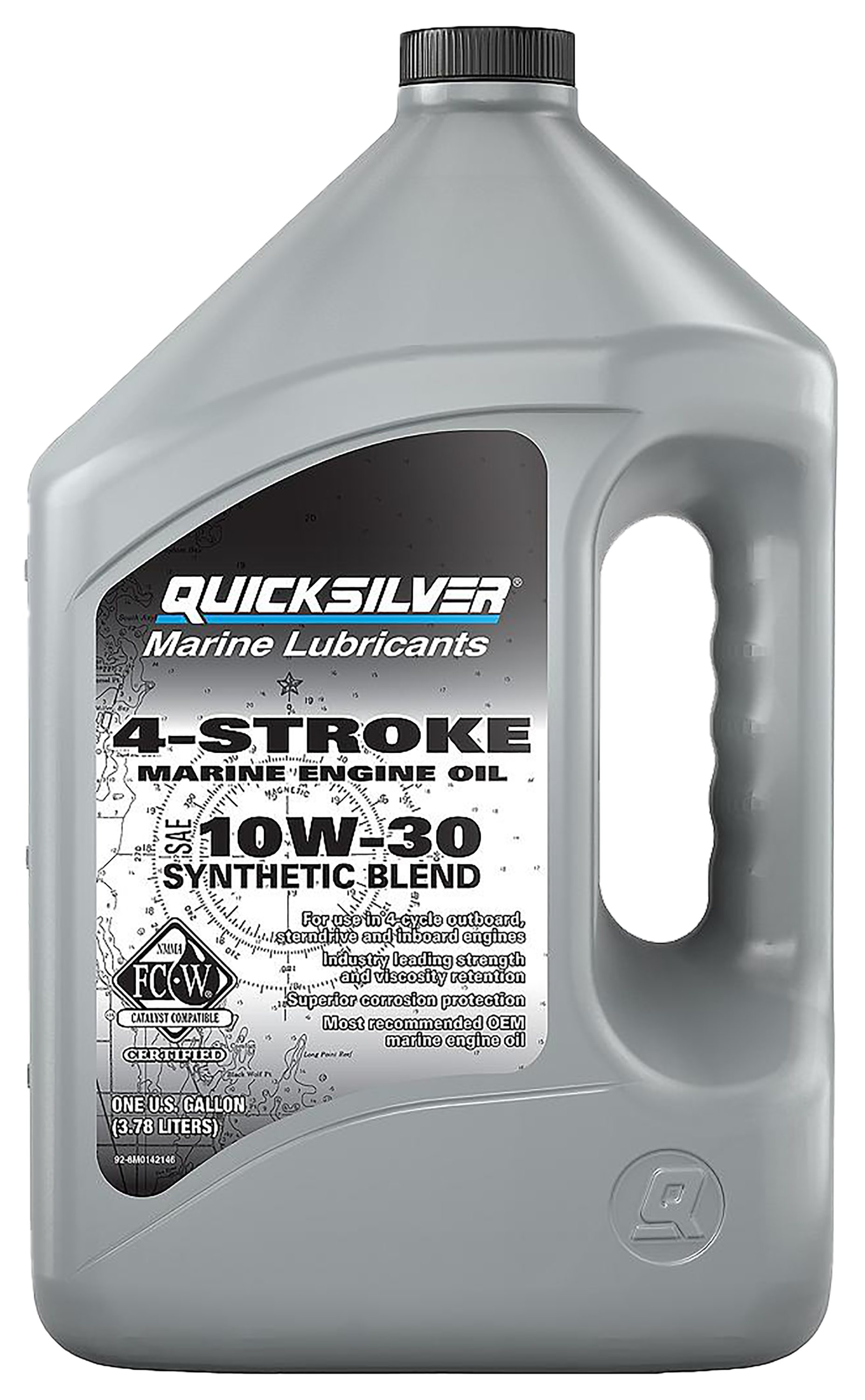 Quicksilver SAE 10W-30 Synthetic Blend 4-Stroke Marine Engine Oil