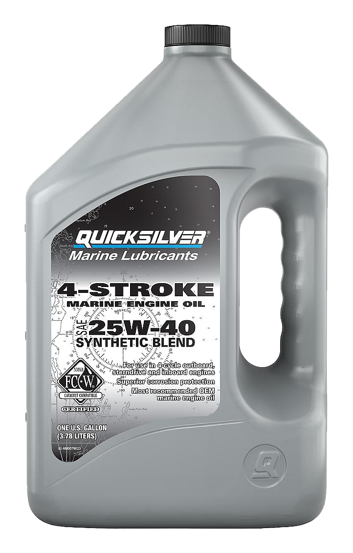 Quicksilver SAE 25W-40 Synthetic Blend 4-Stroke Marine Engine Oil