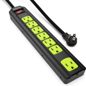 Monster-Essentials-5009 Monster Power Strip Surge Protector 7 Outlets - Black