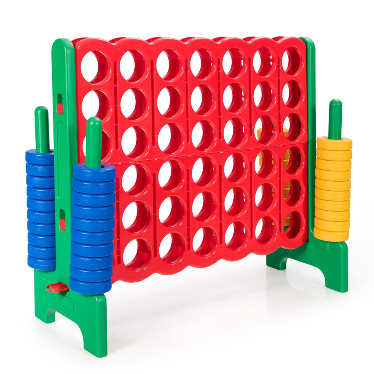 Jumbo 4-to-Score Giant Game Set with 42 Jumbo Rings and Quick-Release Slider-Blue
