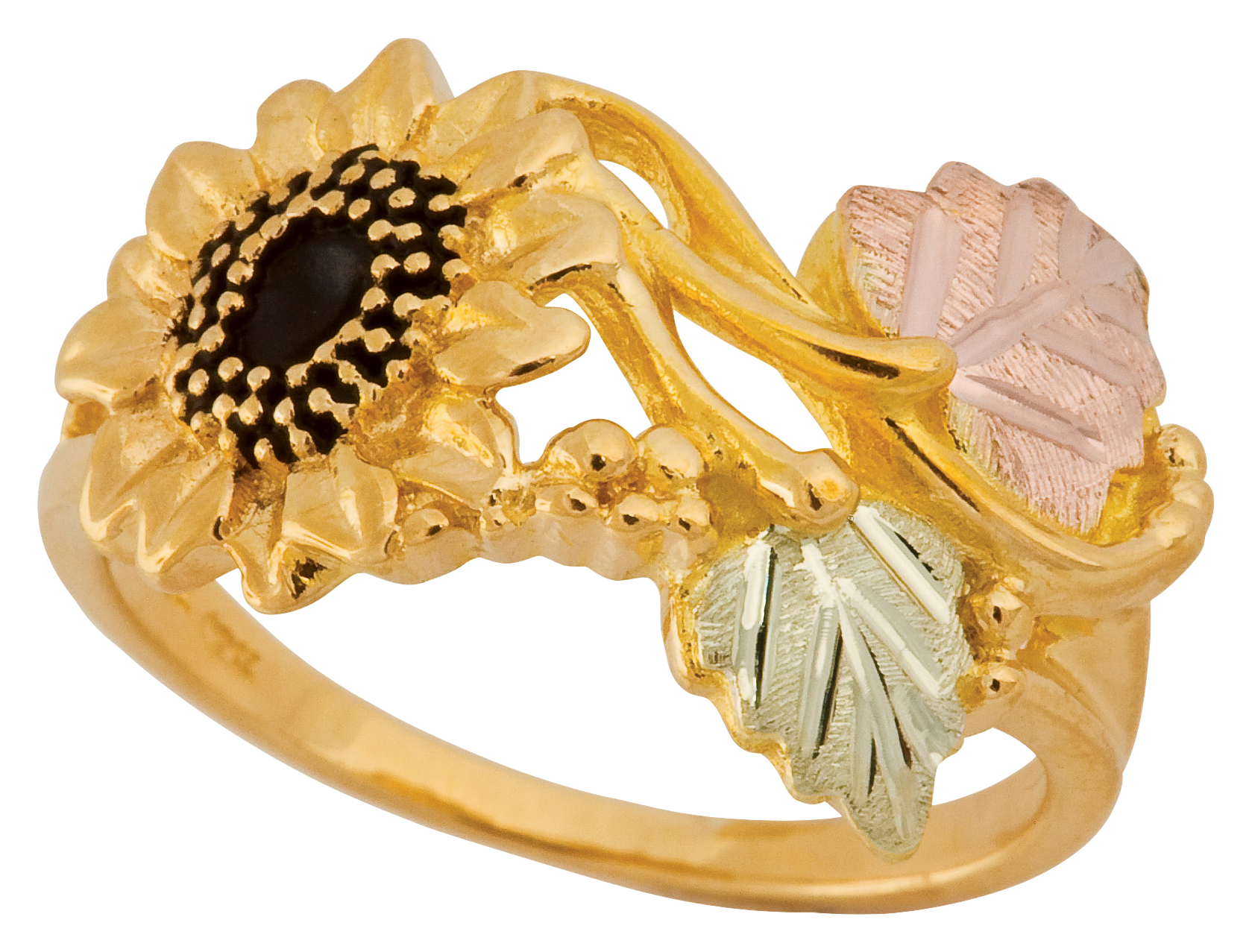 Landstom's Black Hills Gold Sunflower Ring for Ladies