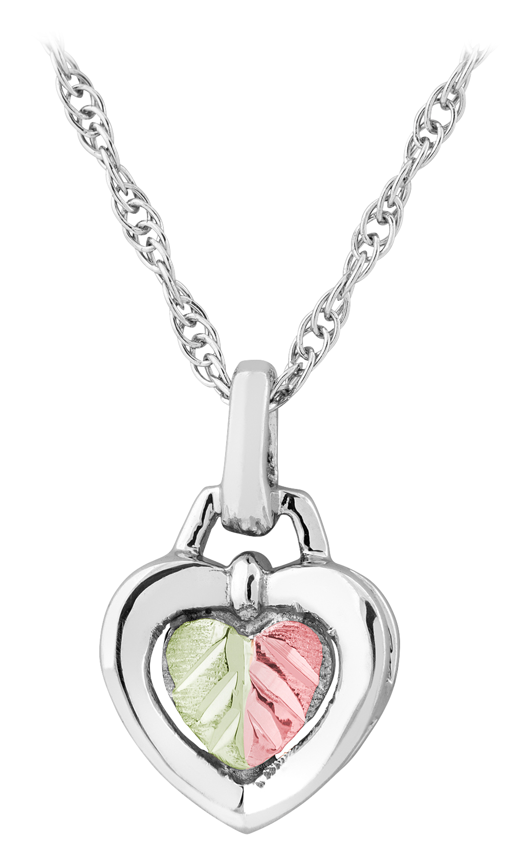 Landstrom's Sterling Silver Black Hills Gold Heart Necklace