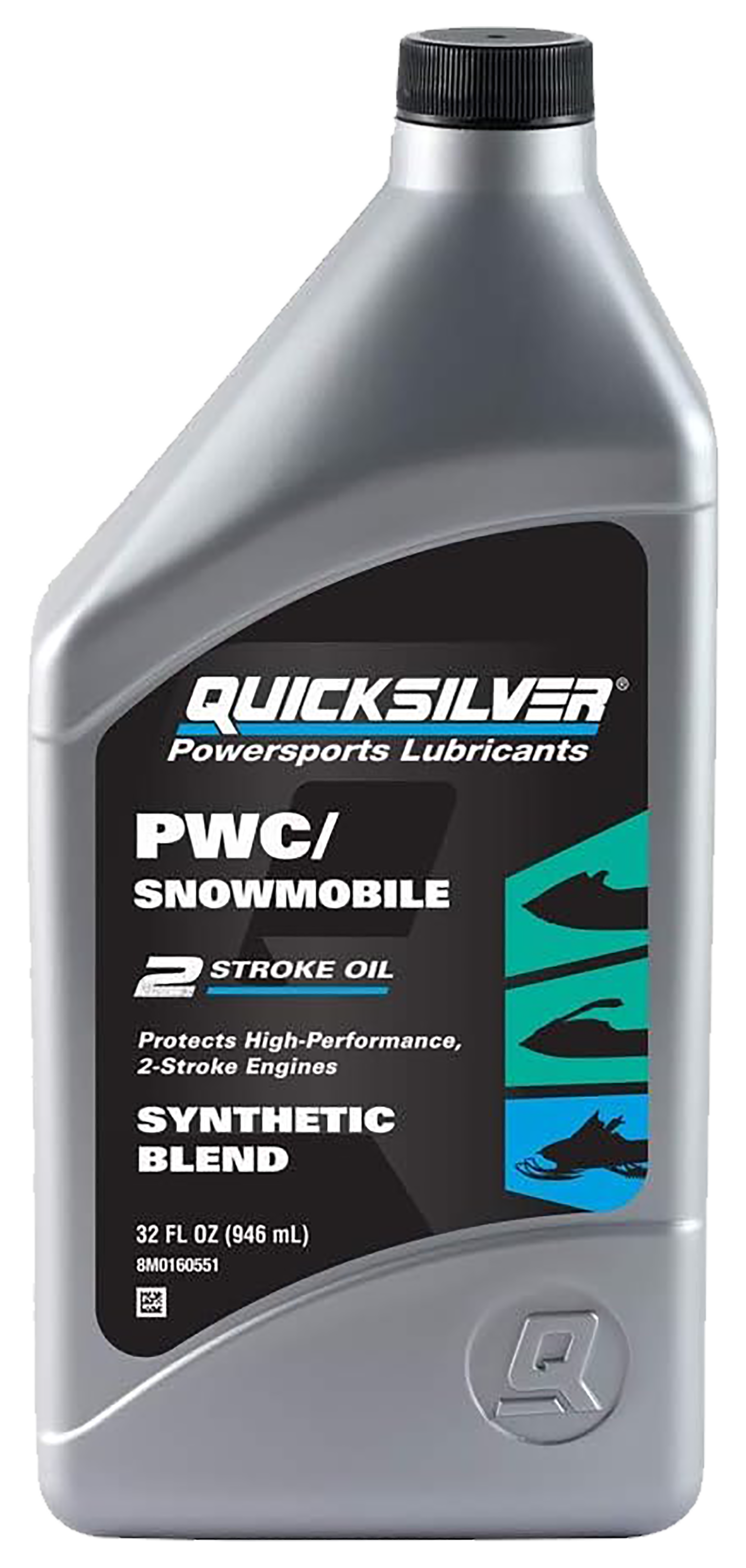 Quicksilver Synthetic-Blend 2-Stroke PWC Snowmobile Oil