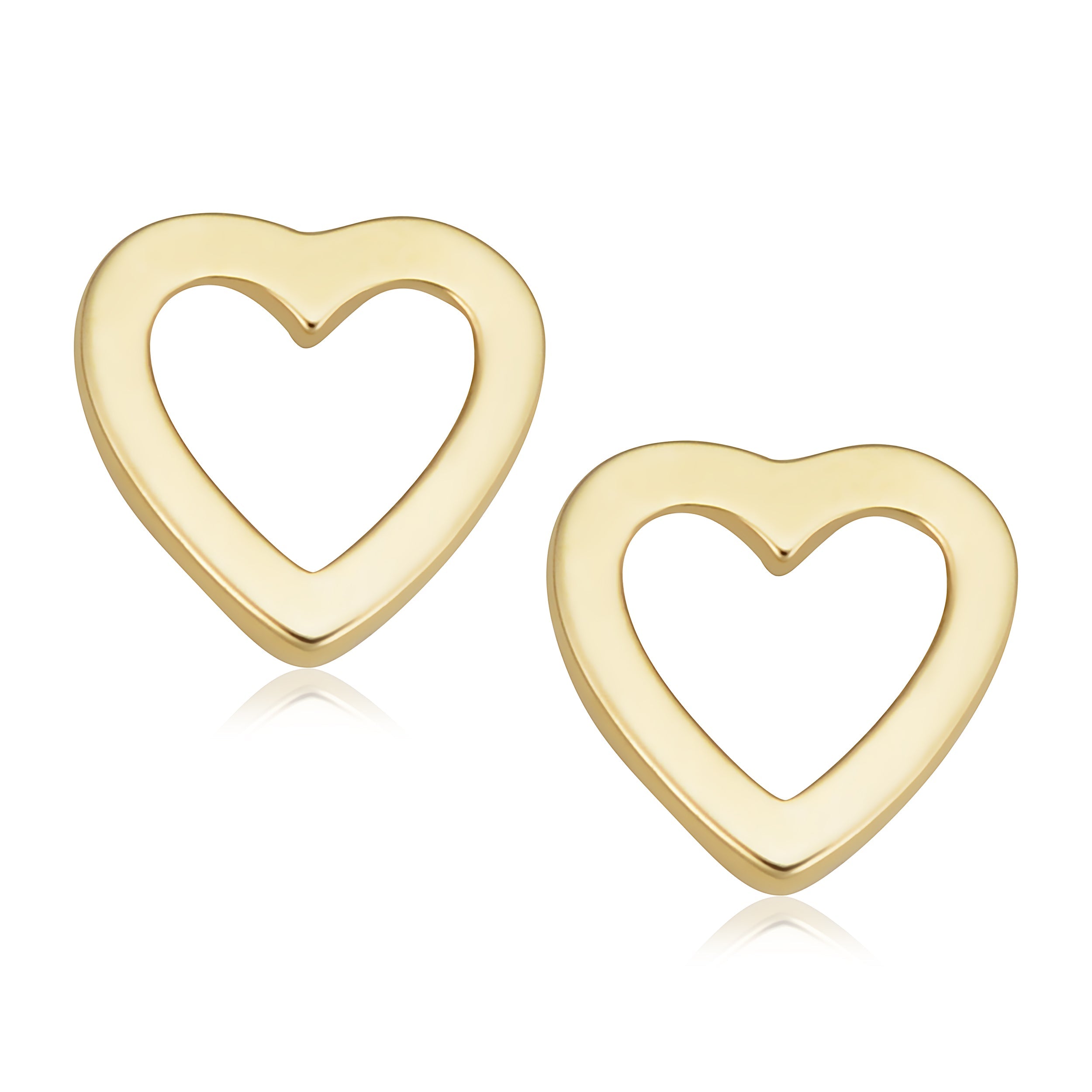 Minimalist 14k Yellow Gold Small Heart Stud Conch Cartilage Earrings