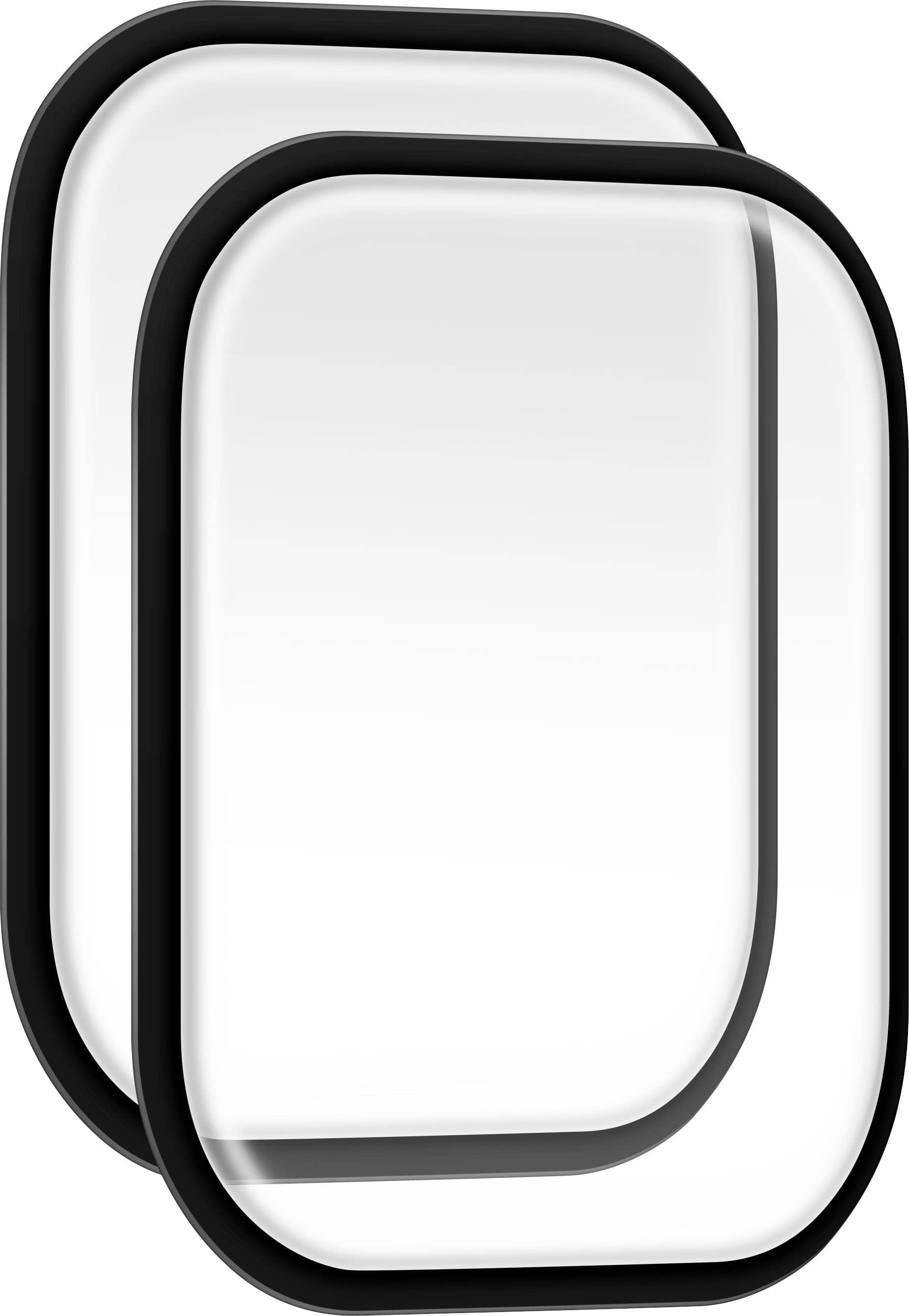 Insignia™ - Hybrid Glass Screen Protectors for Apple Watch 46mm 2024 (2-Pack) - Clear