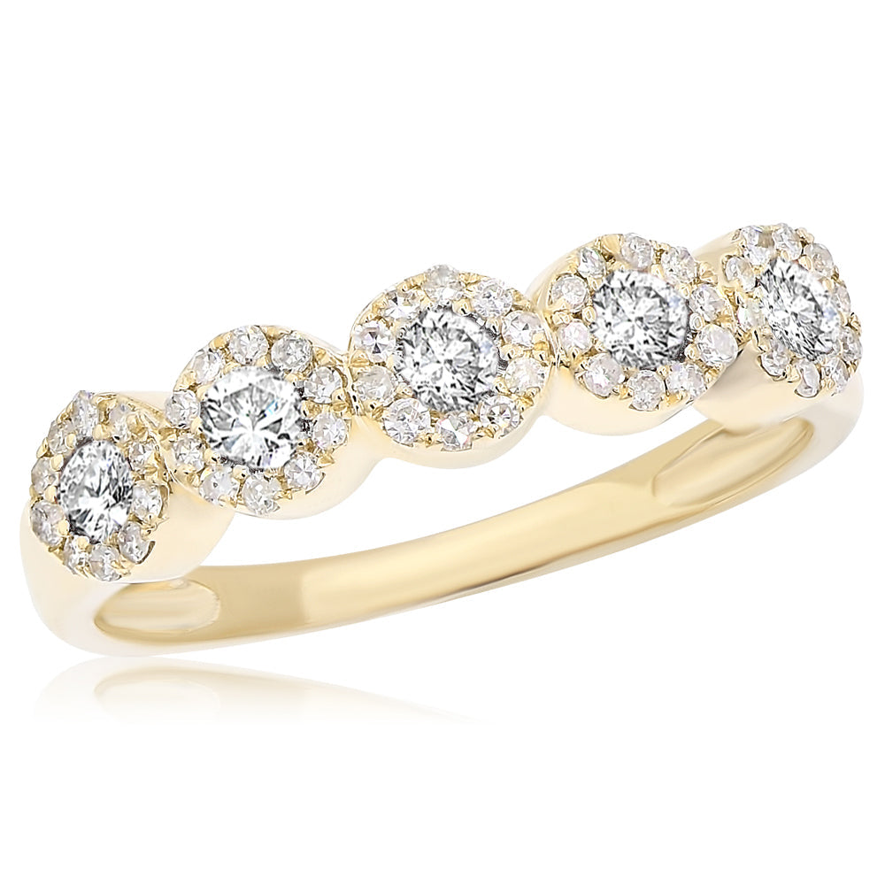 14K Yellow Gold Multi Stone Ring