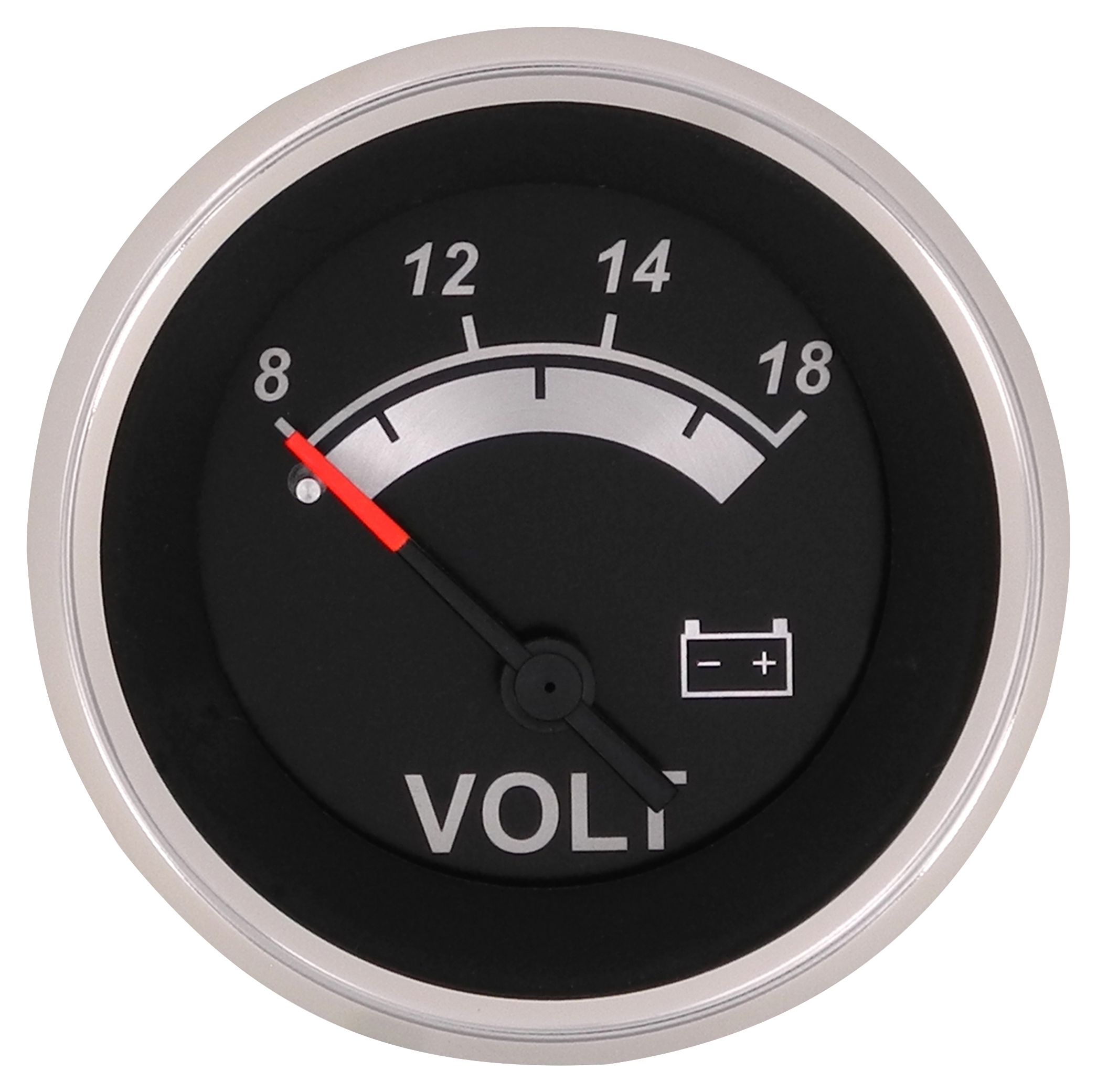 Sierra Black Sterling Voltmeter Gauge